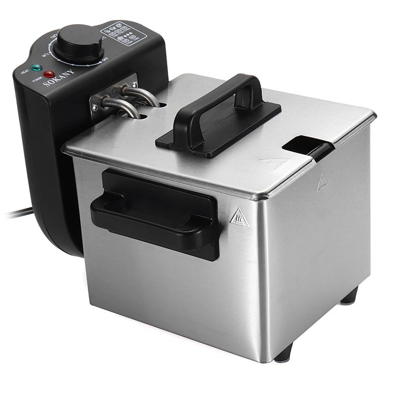 Ανοξείδωτη Φριτέζα Λαδιού 1.5L 2000W Ταχείας Θέρμανσης με Αποσπώμενο Κάδο SOKANY Ανοξείδωτη Φριτέζα Λαδιού 1.5L 2000W Ταχείας Θέρμανσης με Αποσπώμενο Κάδο SOKANY
