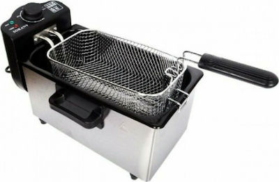 Ανοξείδωτη Φριτέζα Λαδιού 3L 2000W με Αποσπώμενο Κάδο SOKANY Ασημένια Ανοξείδωτη Φριτέζα Λαδιού 3L 2000W με Αποσπώμενο Κάδο SOKANY Ασημένια