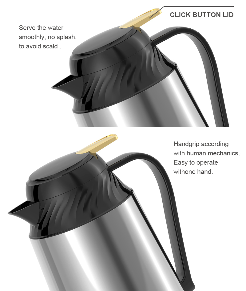 Ανοξείδωτη Κανάτα Θερμός 1900ml με Καπάκι και Λαβή Ανοξείδωτη Κανάτα Θερμός 1900ml με Καπάκι και Λαβή