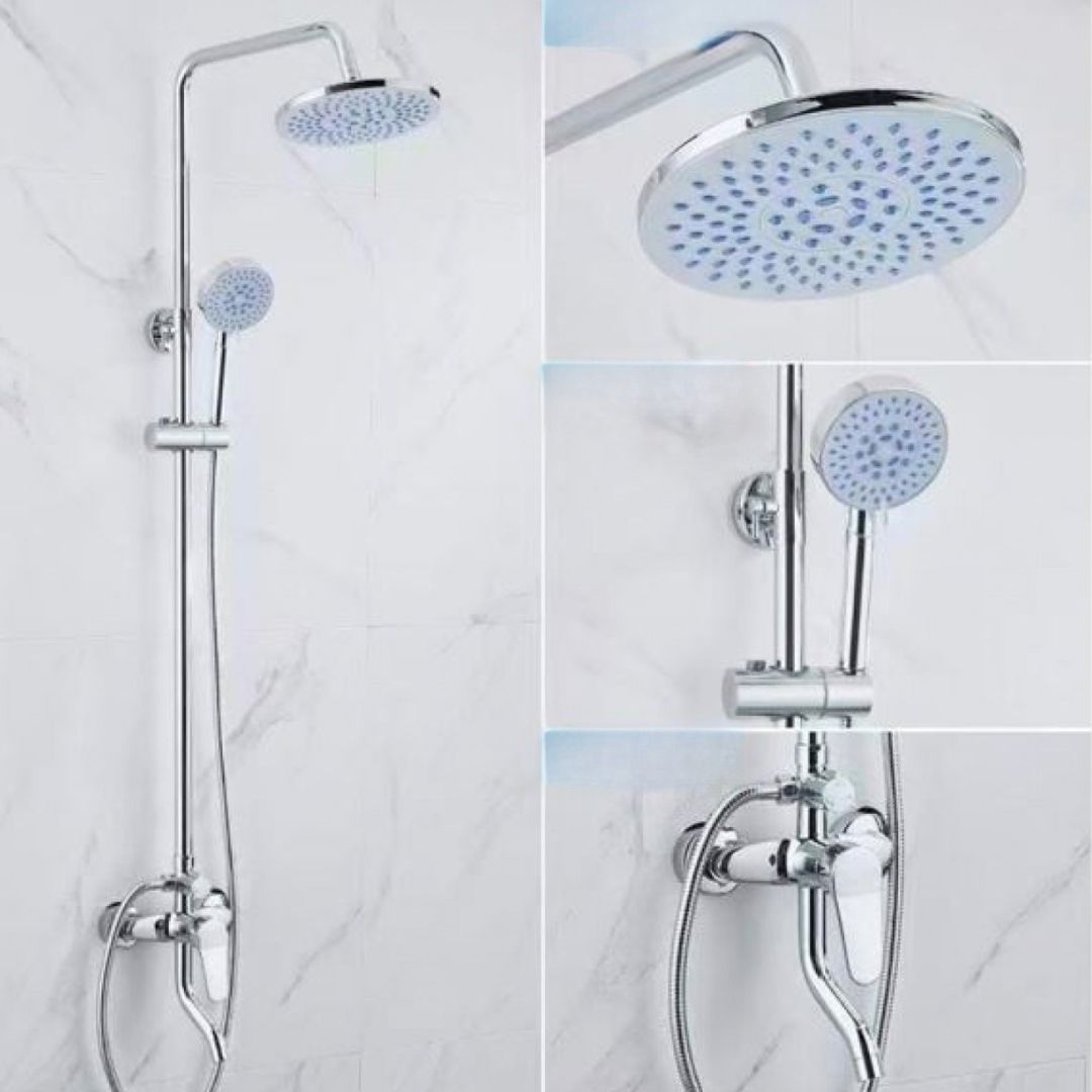 Ανοξείδωτη Στήλη Ντουζ 60cm με 3 Εξόδους & Μπαταρία Ανοξείδωτη Στήλη Ντουζ 60cm με 3 Εξόδους & Μπαταρία