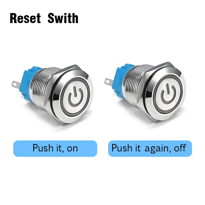 Ανοξείδωτο Αδιάβροχο Μπουτόν ON / OFF 2 Επαφών με LED Φωτισμό, Χωρίς Επαναφορά 19mm Inox για Marine Σκάφη, Ιστιοπλοϊκά Ανοξείδωτο Αδιάβροχο Μπουτόν ON / OFF 2 Επαφών με LED Φωτισμό, Χωρίς Επαναφορά 19mm Inox για Marine Σκάφη, Ιστιοπλοϊκά