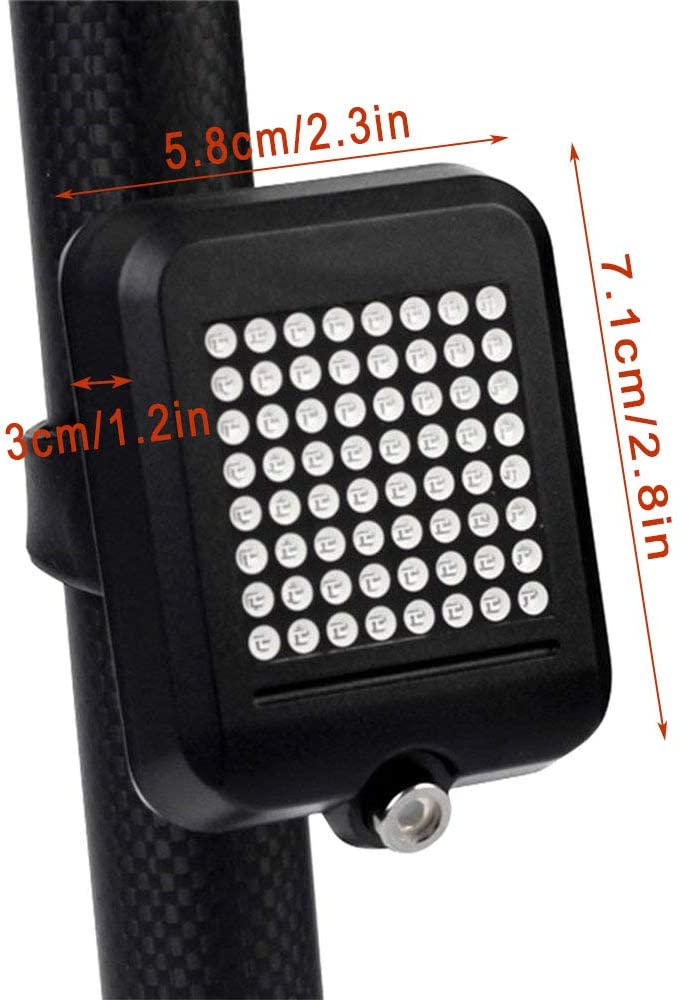 Ανθεκτικό Αδιάβροχο Πίσω Φως Ποδηλάτου 80lm με 64 LED και Infared Laser Μαύρο Ανθεκτικό Αδιάβροχο Πίσω Φως Ποδηλάτου 80lm με 64 LED και Infared Laser Μαύρο