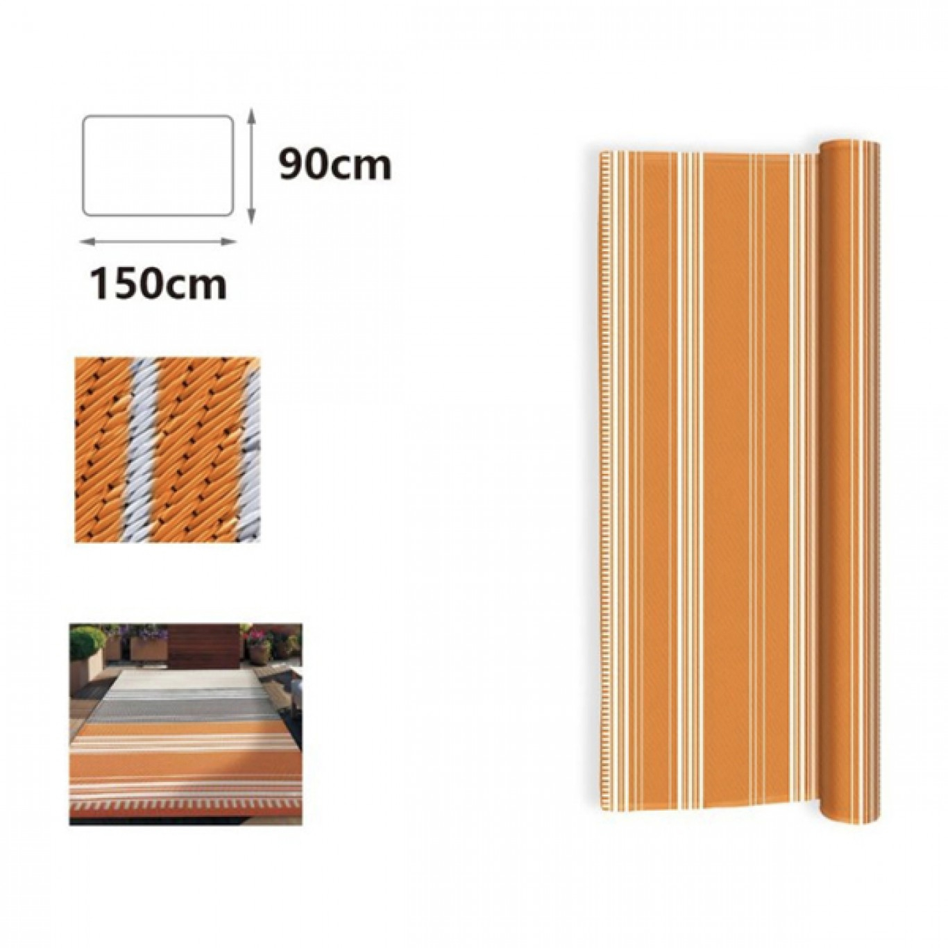 Ανθεκτικό Χαλί Εξωτερικού Χώρου από Πολυπροπυλένιο 90x150cm Ανθεκτικό Χαλί Εξωτερικού Χώρου από Πολυπροπυλένιο 90x150cm