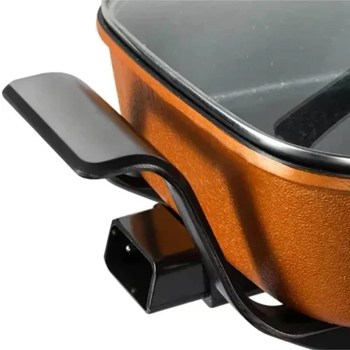 Αντικολλητικό Ηλεκτρικό Τηγάνι με Γυάλινο Καπάκι 7L 1350W RAF Κεραμιδί Αντικολλητικό Ηλεκτρικό Τηγάνι με Γυάλινο Καπάκι 7L 1350W RAF Κεραμιδί