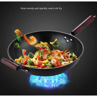 Αντικολλητικό Τηγάνι Γουόκ με Ξύλινη Λαβή 32x60cm Αντικολλητικό Τηγάνι Γουόκ με Ξύλινη Λαβή 32x60cm