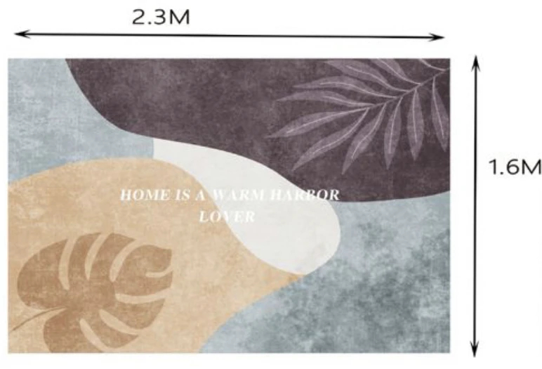 Αντιολισθητικό Χαλί Μοκέτα Σχέδιο Φτέρη 230x160εκ. Αντιολισθητικό Χαλί Μοκέτα Σχέδιο Φτέρη 230x160εκ.