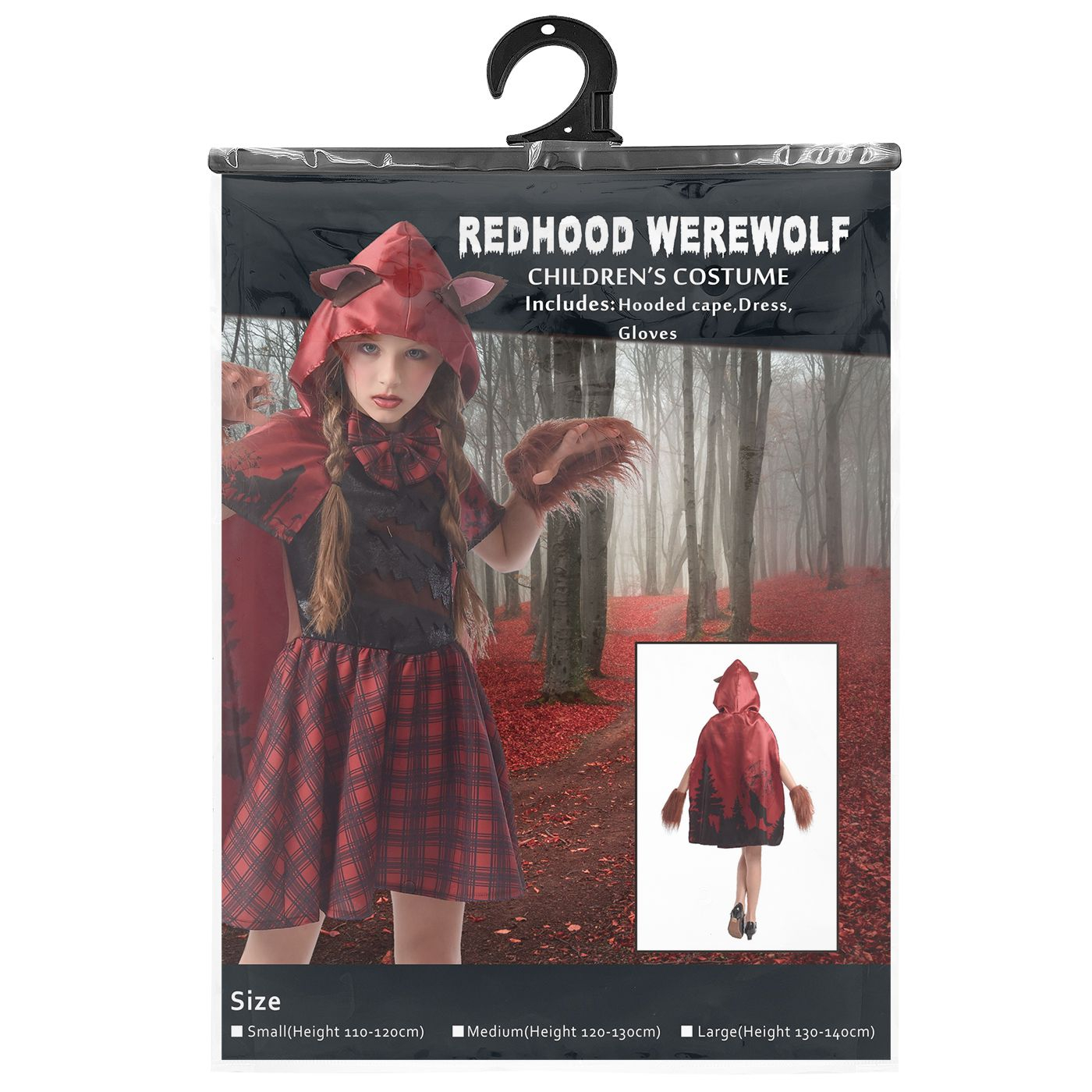 Αποκριάτικη Παιδική Στολή Λυκάνθρωπος με Φόρεμα, Κάπα & Γάντια Carnavalista Αποκριάτικη Παιδική Στολή Λυκάνθρωπος με Φόρεμα, Κάπα & Γάντια Carnavalista