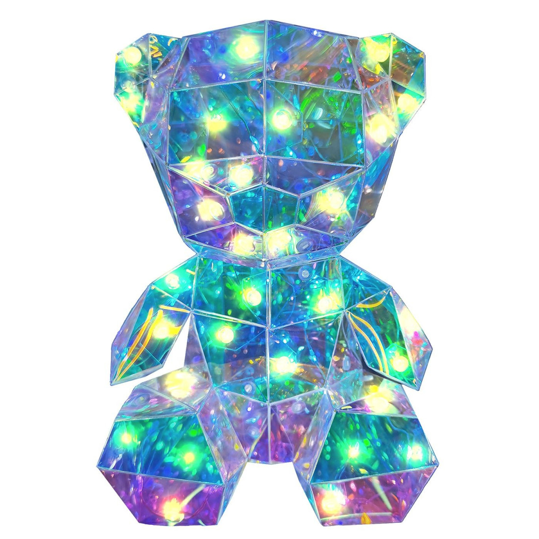 Αρκούδος Ιριδίζον με Φως LED 22cm – Διακοσμητικό Δώρο Αρκούδος Ιριδίζον με Φως LED 22cm – Διακοσμητικό Δώρο