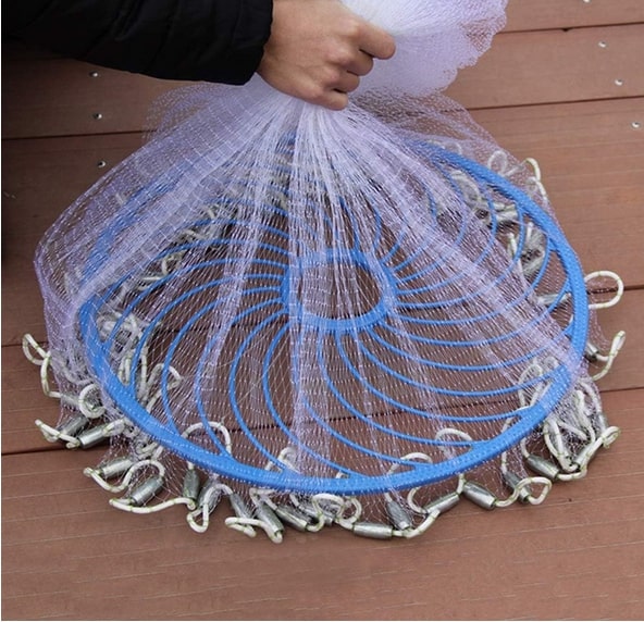 Αρματωμένο Πεζόβολο με Στεφάνι 2,1m & Κρυσταλιζέ Δίχτυ Ψαρέματος Αρματωμένο Πεζόβολο με Στεφάνι 2,1m & Κρυσταλιζέ Δίχτυ Ψαρέματος