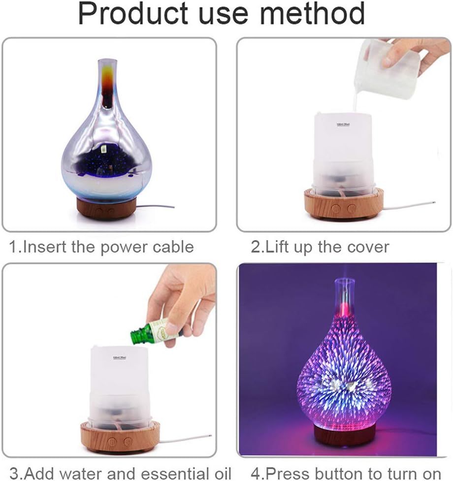 Αρωματικό Χώρου με 7 Xρώματα LED 120ml - Συσκευή Αρωματοθεραπείας Andowl Αρωματικό Χώρου με 7 Xρώματα LED 120ml - Συσκευή Αρωματοθεραπείας Andowl