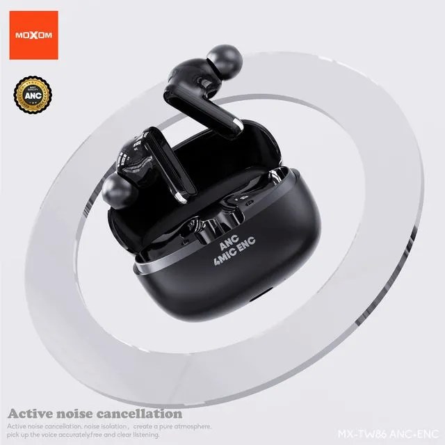 Ασύρματα Ακουστικά ANC Bluetooth 5.3 – Ενεργή Ακύρωση Θορύβου - 4-Mic ENC, Θήκη Φόρτισης USB-C, True Wireless Ασύρματα Ακουστικά ANC Bluetooth 5.3 – Ενεργή Ακύρωση Θορύβου - 4-Mic ENC, Θήκη Φόρτισης USB-C, True Wireless