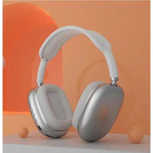 Ασύρματα Ακουστικά Bluetooth Headphones Λευκό-Ασημί-Over Ear Ασύρματα Ακουστικά Bluetooth Headphones Λευκό-Ασημί-Over Ear