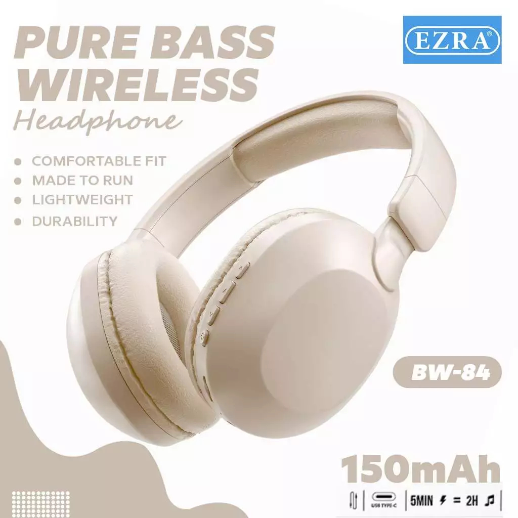 Ασύρματα Ακουστικά Bluetooth με Μικρόφωνο & Noise Cancellation - Pure Bass Wireless Headphones EZRA Ασύρματα Ακουστικά Bluetooth με Μικρόφωνο & Noise Cancellation - Pure Bass Wireless Headphones EZRA