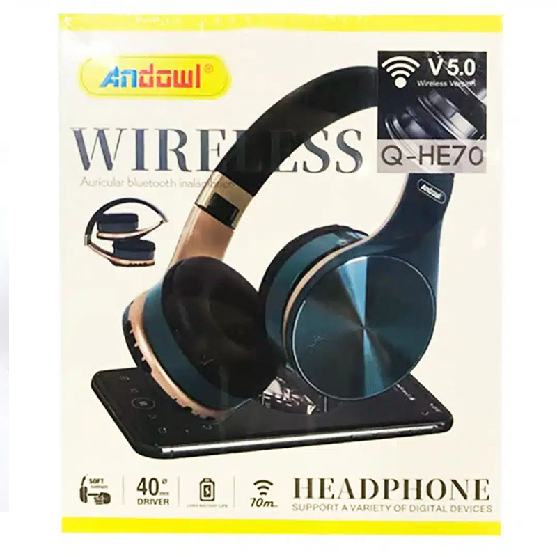 Ασύρματα Ακουστικά Bluetooth V5.0 με Aux και Μικρόφωνο Andowl - Foldable Wireless Headphones Ασύρματα Ακουστικά Bluetooth V5.0 με Aux και Μικρόφωνο Andowl - Foldable Wireless Headphones