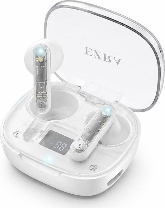 Ασύρματα Ακουστικά EZRA TWS134 Bluetooth – Pure Bass & Zero Noise | Με Θήκη Φόρτισης, Μικρόφωνο, Οθόνη LED, Touch Control, Εμβέλεια 10m Ασύρματα Ακουστικά EZRA TWS134 Bluetooth – Pure Bass & Zero Noise | Με Θήκη Φόρτισης, Μικρόφωνο, Οθόνη LED, Touch Control, Εμβέλεια 10m