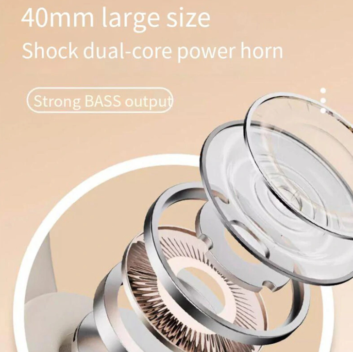 Ασύρματα Bluetooth Ακουστικά Over-Ear με Υποδοχή TF, Μικρόφωνο και Αναδιπλούμενο Σχεδιασμό Ασύρματα Bluetooth Ακουστικά Over-Ear με Υποδοχή TF, Μικρόφωνο και Αναδιπλούμενο Σχεδιασμό