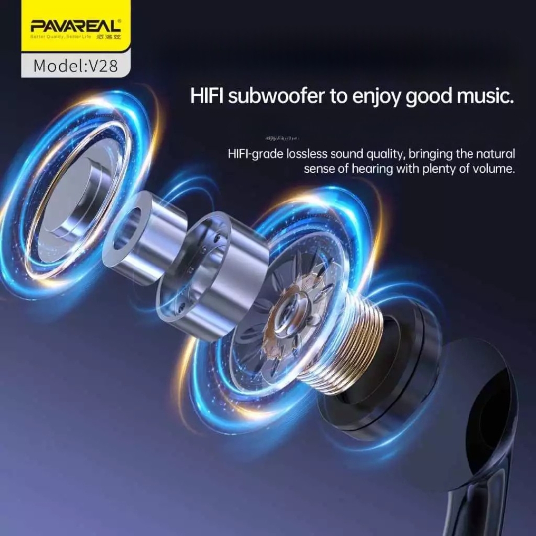 Ασύρματα Bluetooth Earbuds Hi-Fi με Θήκη Φόρτισης & Noise Cancellation Pavareal Ασύρματα Bluetooth Earbuds Hi-Fi με Θήκη Φόρτισης & Noise Cancellation Pavareal