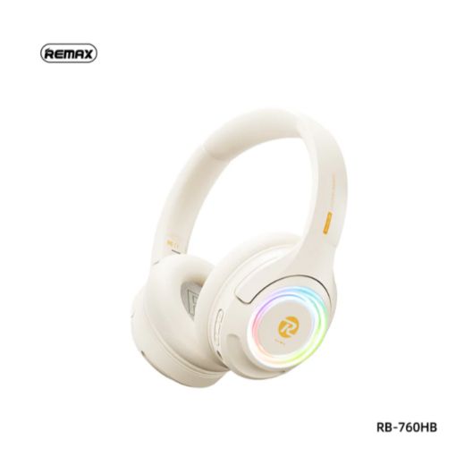 Ασύρματα Bluetooth Πτυσσόμενα Ακουστικά με RGB Φωτισμό και Μικρόφωνο REMAX Λευκό Ασύρματα Bluetooth Πτυσσόμενα Ακουστικά με RGB Φωτισμό και Μικρόφωνο REMAX Λευκό