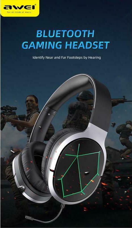 Ασύρματα Gaming Ακουστικά με Μικρόφωνο Οver Ear για PS4 PC Laptop, Smartphone Tablet - Awei Μαύρο-Γκρι Ασύρματα Gaming Ακουστικά με Μικρόφωνο Οver Ear για PS4 PC Laptop, Smartphone Tablet - Awei Μαύρο-Γκρι