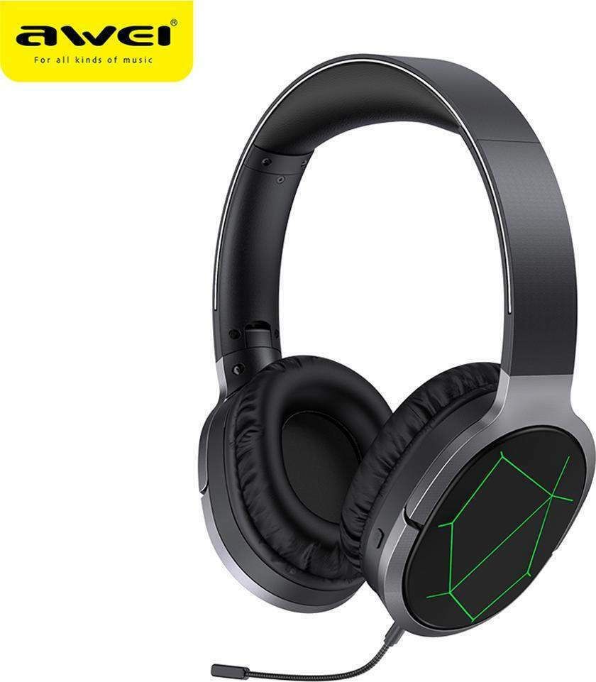 Ασύρματα Gaming Ακουστικά με Μικρόφωνο Οver Ear για PS4 PC Laptop, Smartphone Tablet - Awei Μαύρο-Γκρι Ασύρματα Gaming Ακουστικά με Μικρόφωνο Οver Ear για PS4 PC Laptop, Smartphone Tablet - Awei Μαύρο-Γκρι
