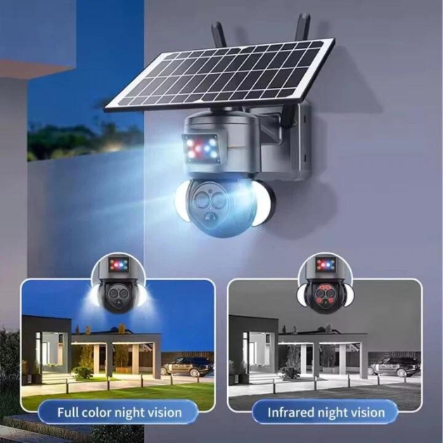 Ασύρματη Αδιάβροχη Ηλιακή IP Κάμερα Παρακολούθησης 4K - Μπαταρίας με Νυχτερινή Λήψη, Εφαρμογή Κινητού & Συνδεσιμότητα Wi-Fi 4G - Andowl Ασύρματη Αδιάβροχη Ηλιακή IP Κάμερα Παρακολούθησης 4K - Μπαταρίας με Νυχτερινή Λήψη, Εφαρμογή Κινητού & Συνδεσιμότητα Wi-Fi 4G - Andowl