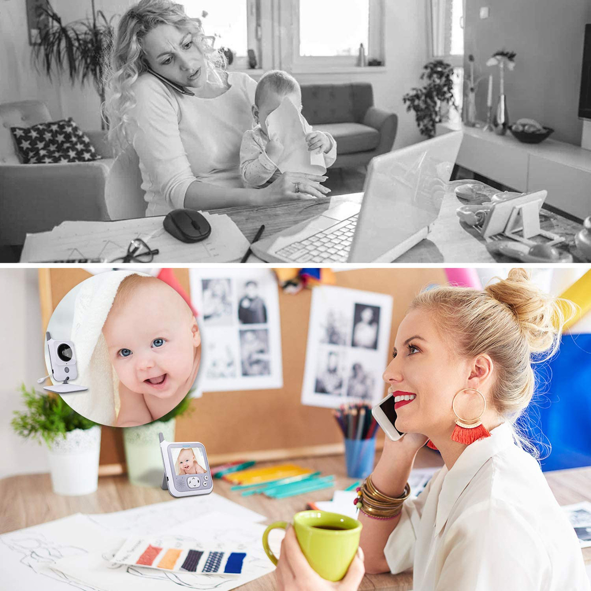 Ασύρματη Ενδοεπικοινωνία Μωρού - Baby Monitor με Οθόνη 3.2