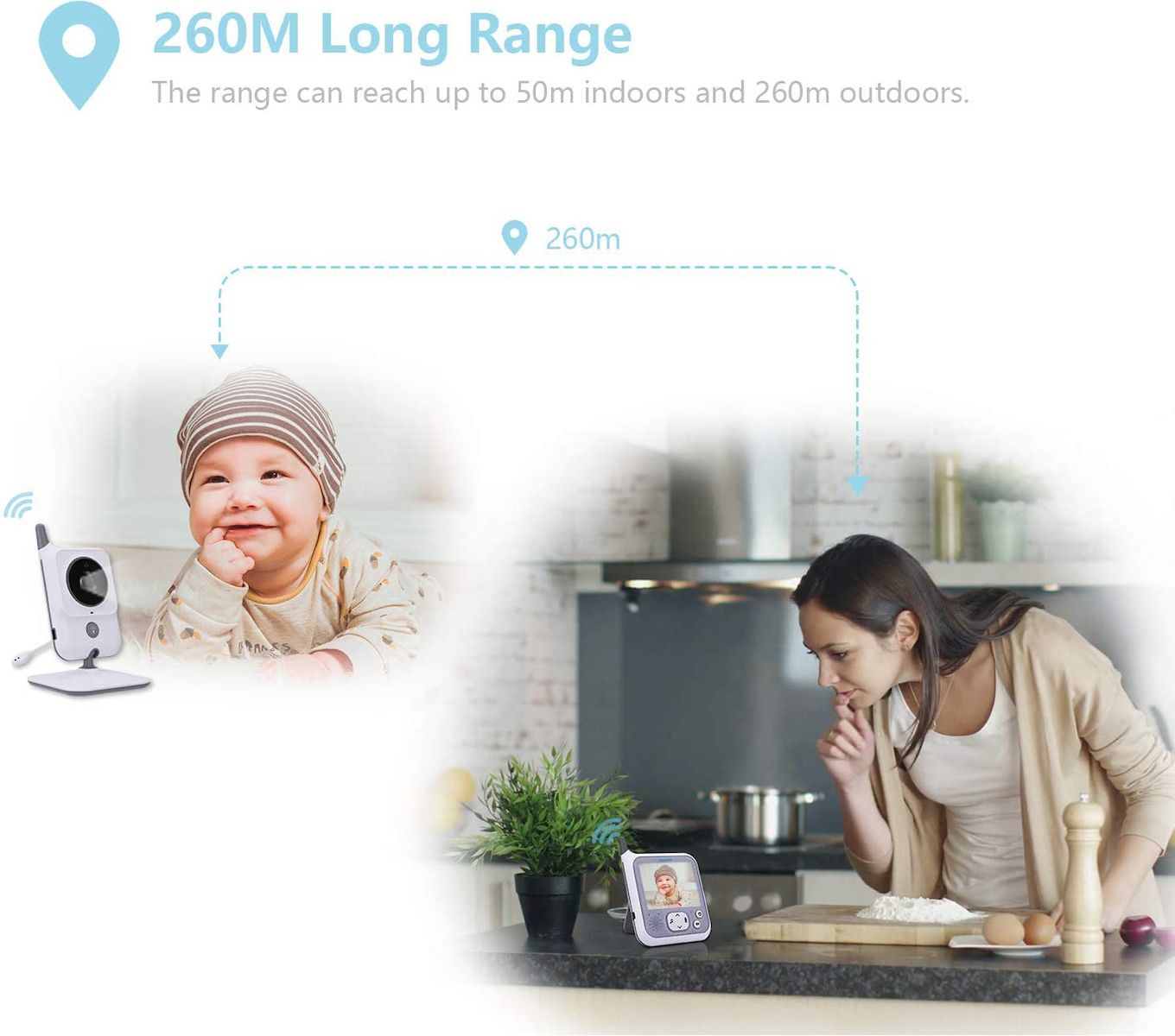 Ασύρματη Ενδοεπικοινωνία Μωρού - Baby Monitor με Οθόνη 3.2