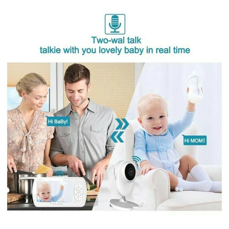 Ασύρματη Ενδοεπικοινωνία Μωρού με Κάμερα & Οθόνη 4.3