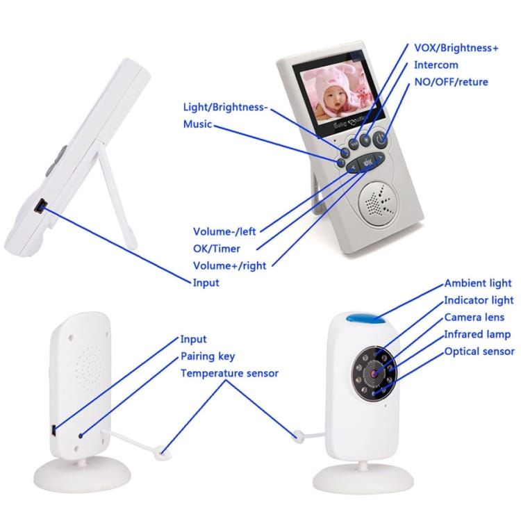 Ασύρματη Ενδοεπικοινωνία Μωρού με Οθόνη 2.4′ EU Plug WLSES Ασύρματη Ενδοεπικοινωνία Μωρού με Οθόνη 2.4′ EU Plug WLSES