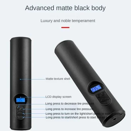 Ασύρματη επαναφορτιζόμενη τρόμπα αυτοκινήτου 6000mAh Aerbes μαύρη Ασύρματη επαναφορτιζόμενη τρόμπα αυτοκινήτου 6000mAh Aerbes μαύρη