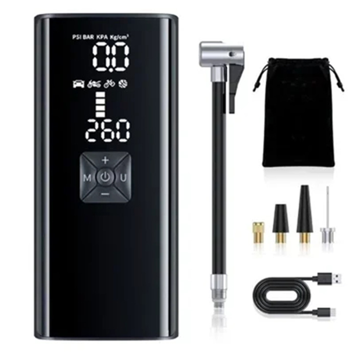 Ασύρματη Φορητή Επαναφορτιζόμενη Τρόμπα Αυτοκινήτου με Οθόνη LCD 6000mAh Aerbes Μαύρη Ασύρματη Φορητή Επαναφορτιζόμενη Τρόμπα Αυτοκινήτου με Οθόνη LCD 6000mAh Aerbes Μαύρη