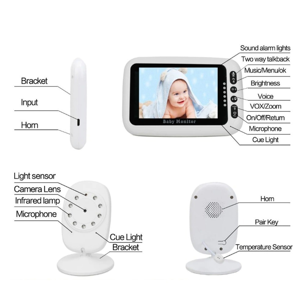 Ασύρματη Κάμερα Μωρού με Οθόνη 3.5