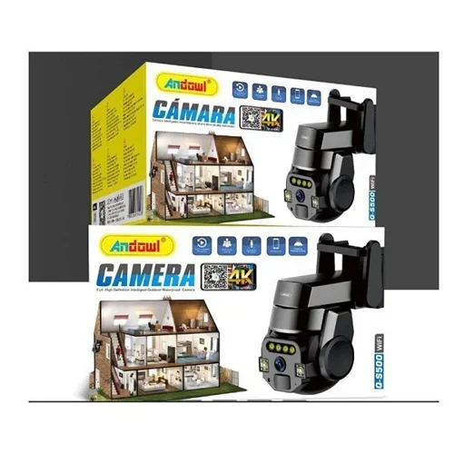 Κάμερα παρακολούθησης CCTV Wi-Fi 4K Andowl σε μαύρο χρώμα Κάμερα παρακολούθησης CCTV Wi-Fi 4K Andowl σε μαύρο χρώμα