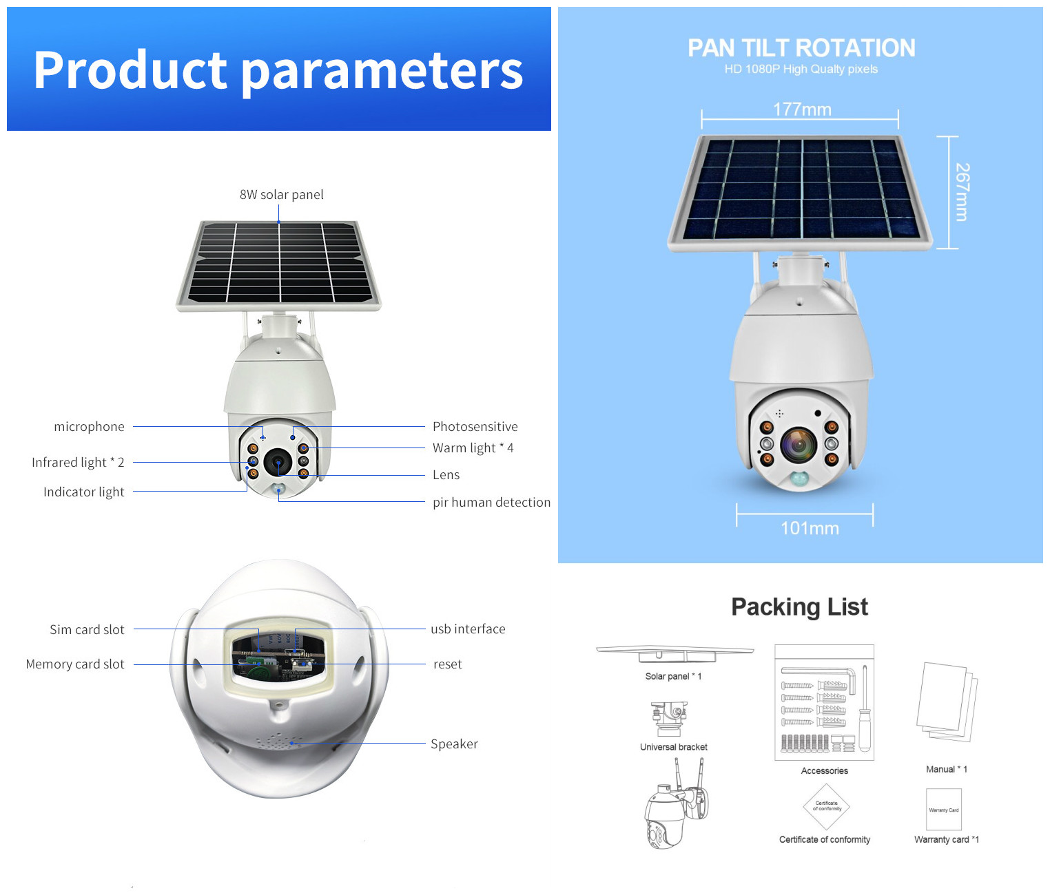 Ασύρματη Wifi Κάμερα Παρακολούθησης 355° με Ανάλυση 3MP και Ηλιακό Πάνελ Φόρτισης Ασύρματη Wifi Κάμερα Παρακολούθησης 355° με Ανάλυση 3MP και Ηλιακό Πάνελ Φόρτισης