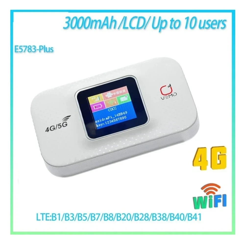 Ασύρματο 4G Φορητό Hotspot Wi‑Fi 4 Plus με VPN και Κάρτα SIM Ασύρματο 4G Φορητό Hotspot Wi‑Fi 4 Plus με VPN και Κάρτα SIM