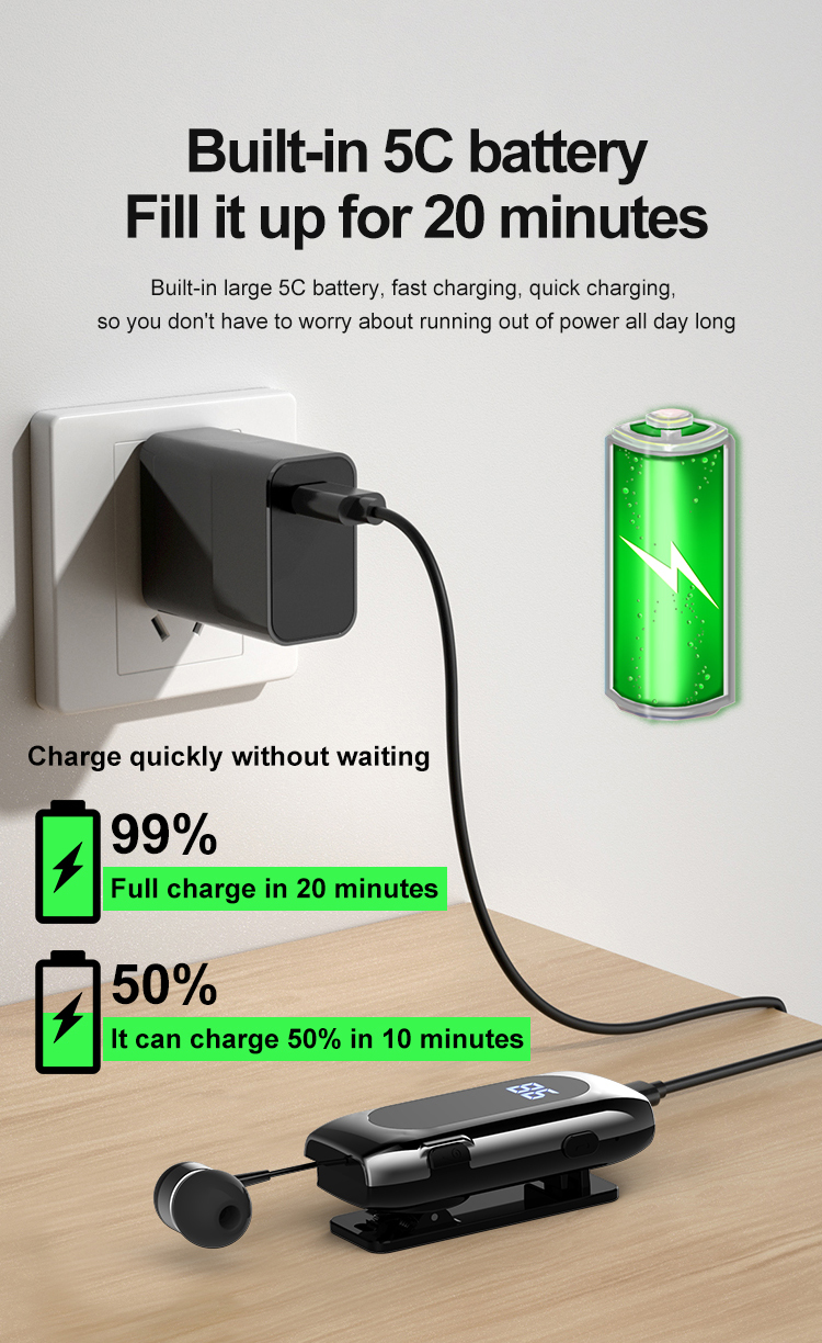 Ασύρματο Ακουστικό Bluetooth Handsfree - K55 Retractable - Μαύρο - για Android και iOS Ασύρματο Ακουστικό Bluetooth Handsfree - K55 Retractable - Μαύρο - για Android και iOS