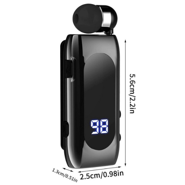 Ασύρματο Ακουστικό Bluetooth Handsfree - K55 Retractable - Μαύρο - για Android και iOS Ασύρματο Ακουστικό Bluetooth Handsfree - K55 Retractable - Μαύρο - για Android και iOS