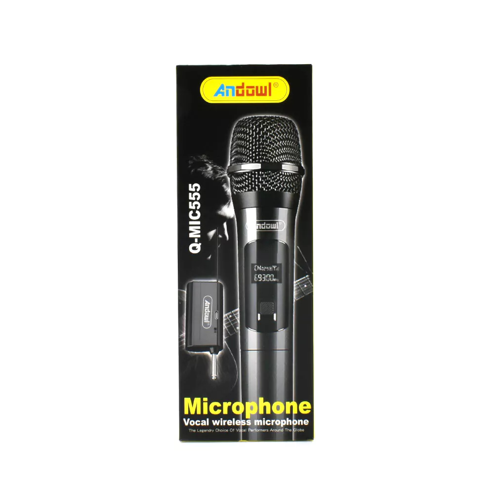 Ασύρματο Επαγγελματικό Μικρόφωνο Ηχογράφησης Andowl με Πομποδέκτη και Μπαταρίες Ασύρματο Επαγγελματικό Μικρόφωνο Ηχογράφησης Andowl με Πομποδέκτη και Μπαταρίες