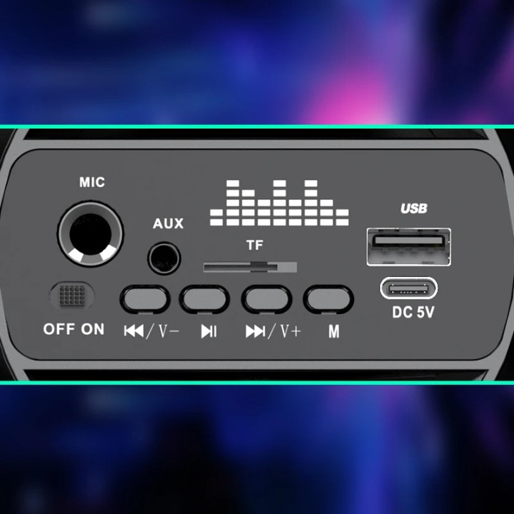 Ασύρματο Φορητό Ηχείο Bluetooth 16W με Ενσωματωμένο Μικρόφωνο και RGB Φωτισμό Ασύρματο Φορητό Ηχείο Bluetooth 16W με Ενσωματωμένο Μικρόφωνο και RGB Φωτισμό