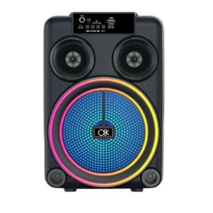 Ασύρματο Φορητό Ηχείο Bluetooth με LED RGB Φωτισμό, USB, TF, AUX, Ραδιόφωνο και Μικρόφωνο σε Μαύρο Χρώμα Ασύρματο Φορητό Ηχείο Bluetooth με LED RGB Φωτισμό, USB, TF, AUX, Ραδιόφωνο και Μικρόφωνο σε Μαύρο Χρώμα