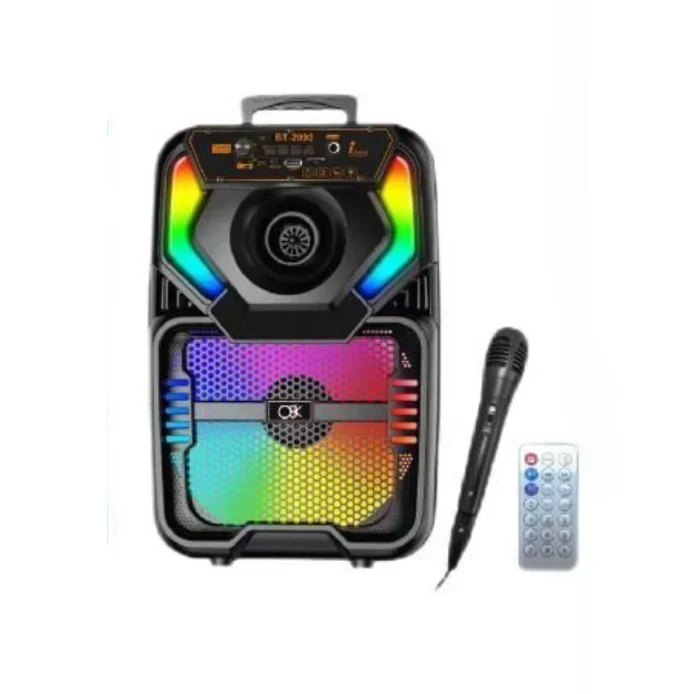 Ασύρματο Φορητό Ηχείο Bluetooth με LED RGB Φωτισμό, USB, TF, AUX, Ραδιόφωνο και Μικρόφωνο σε Μαύρο Χρώμα Ασύρματο Φορητό Ηχείο Bluetooth με LED RGB Φωτισμό, USB, TF, AUX, Ραδιόφωνο και Μικρόφωνο σε Μαύρο Χρώμα