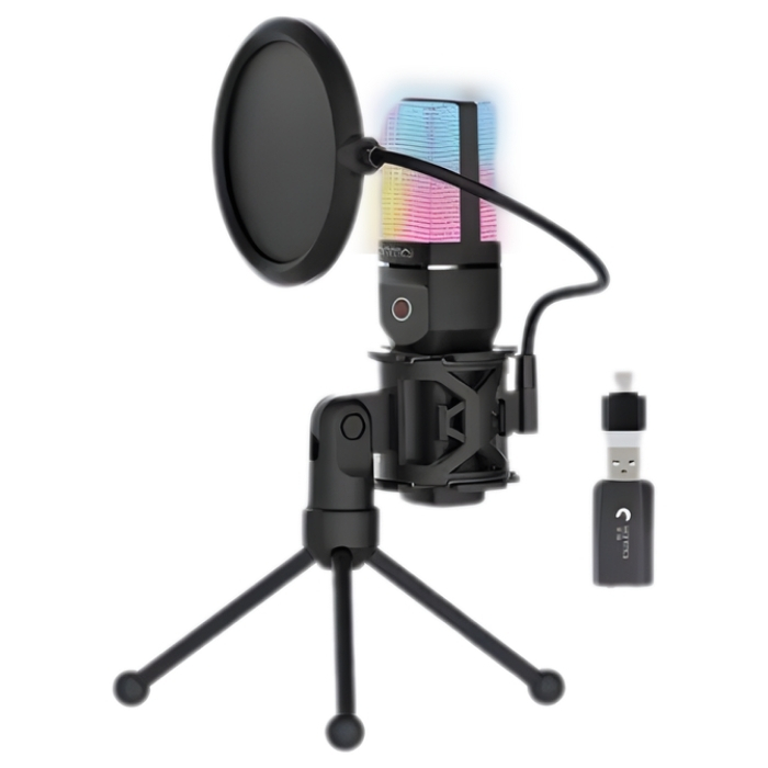 σύρματο Gaming Μικρόφωνο 2.4G με RGB Φωτισμό & Ακύρωση Θορύβου - Andowl σύρματο Gaming Μικρόφωνο 2.4G με RGB Φωτισμό & Ακύρωση Θορύβου - Andowl