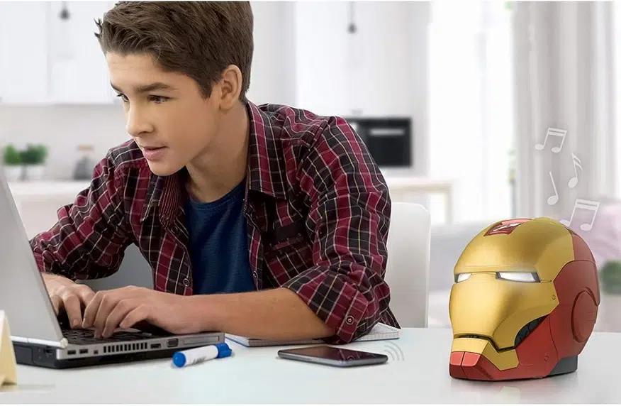 Ασύρματο Ηχείο Bluetooth 5W και Βάση Κινητού Iron Man Κόκκινο-Χρυσαφί Ασύρματο Ηχείο Bluetooth 5W και Βάση Κινητού Iron Man Κόκκινο-Χρυσαφί