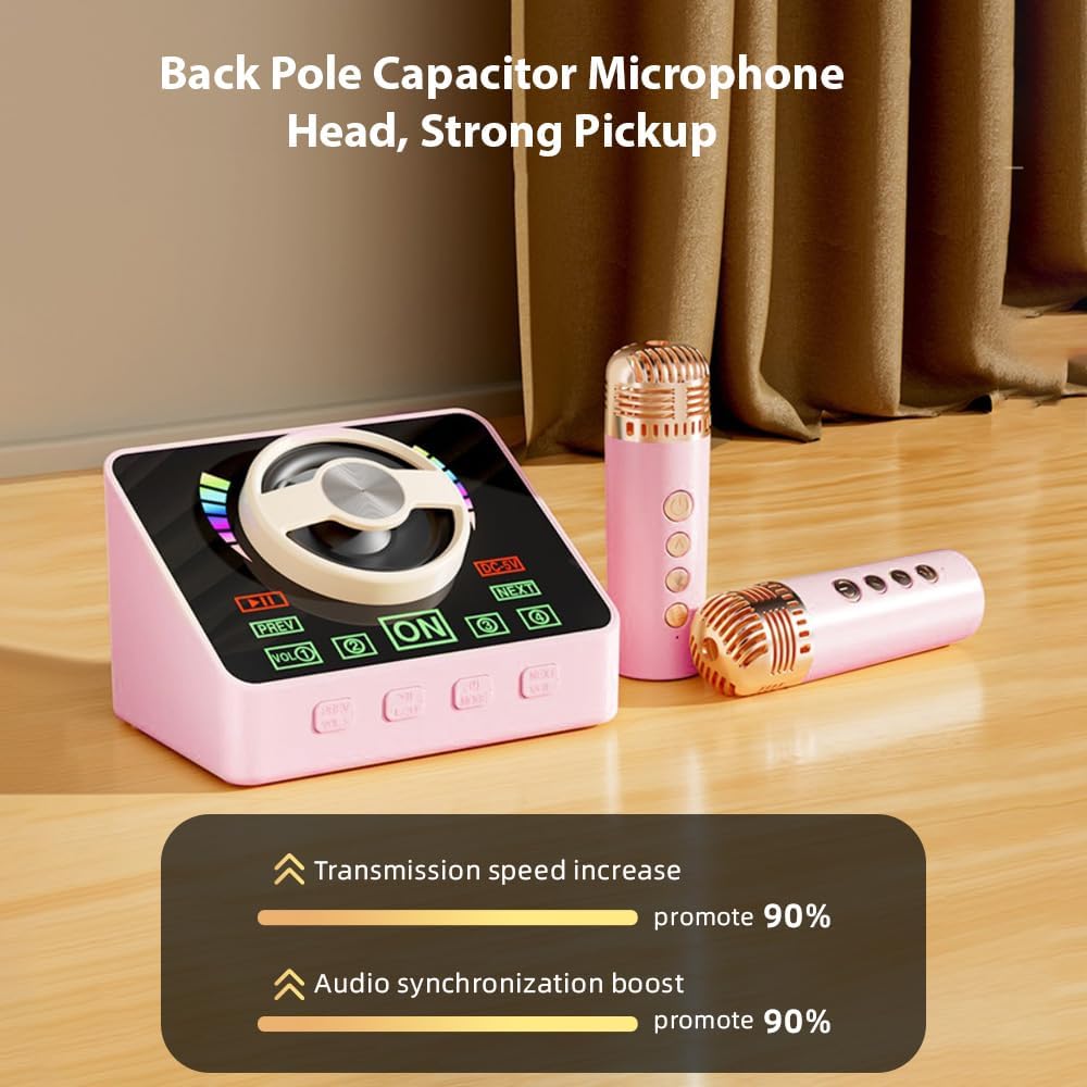 Ασύρματο Ηχείο Bluetooth Karaoke με 2 Μικρόφωνα, USB & TF Card Ασύρματο Ηχείο Bluetooth Karaoke με 2 Μικρόφωνα, USB & TF Card