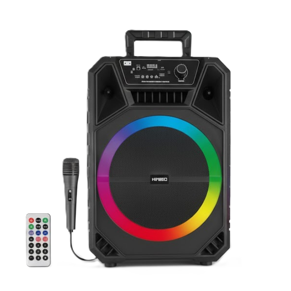 Ασύρματο Ηχείο Bluetooth Karaoke με Φωτισμό LED RGB και Ενσύρματο Μικρόφωνο Ασύρματο Ηχείο Bluetooth Karaoke με Φωτισμό LED RGB και Ενσύρματο Μικρόφωνο
