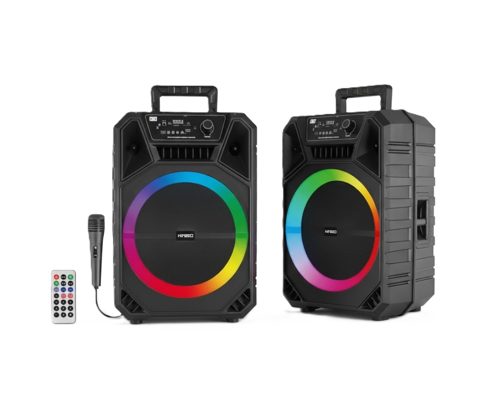 Ασύρματο Ηχείο Bluetooth Karaoke με Φωτισμό LED RGB και Ενσύρματο Μικρόφωνο Ασύρματο Ηχείο Bluetooth Karaoke με Φωτισμό LED RGB και Ενσύρματο Μικρόφωνο