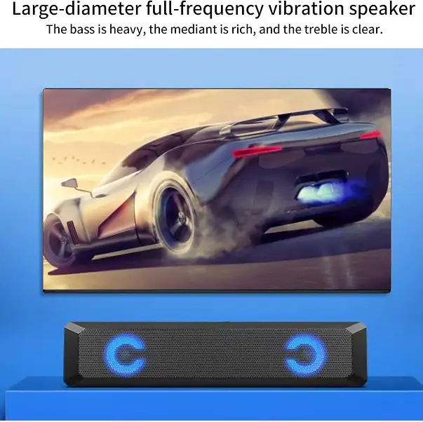 Ασύρματο Ηχείο Bluetooth Soundbar με RGB Φωτισμό για Υπολογιστές & Τηλεοράσεις Ασύρματο Ηχείο Bluetooth Soundbar με RGB Φωτισμό για Υπολογιστές & Τηλεοράσεις
