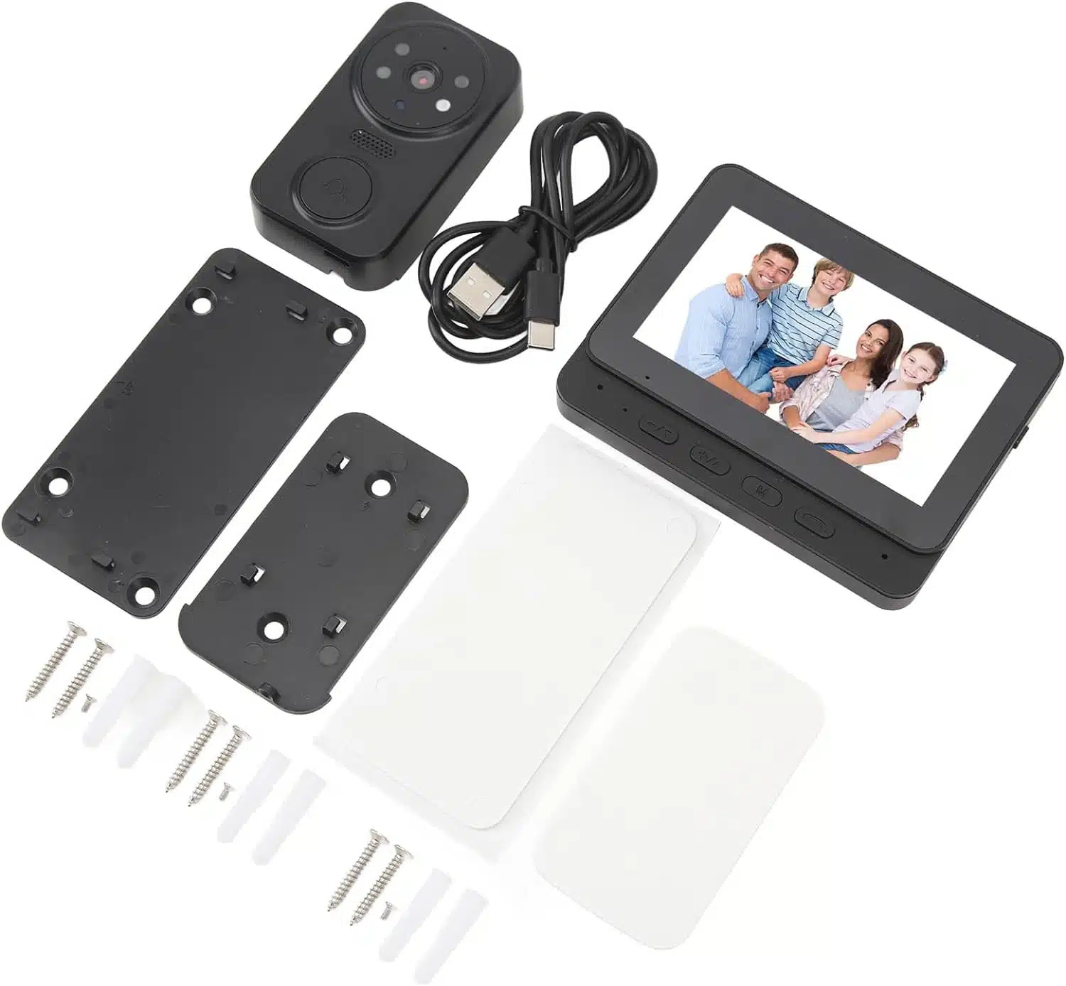 Ασύρματο Κουδούνι Πόρτας με Ευρυγώνιο Φακό Eνδοεπικοινωνία Wi-Fi Μεγάλης Εμβέλειας και Οθόνη 4.3″ Night Vision Κάμερα 2.4 GHz 1080P Ασύρματο Κουδούνι Πόρτας με Ευρυγώνιο Φακό Eνδοεπικοινωνία Wi-Fi Μεγάλης Εμβέλειας και Οθόνη 4.3″ Night Vision Κάμερα 2.4 GHz 1080P