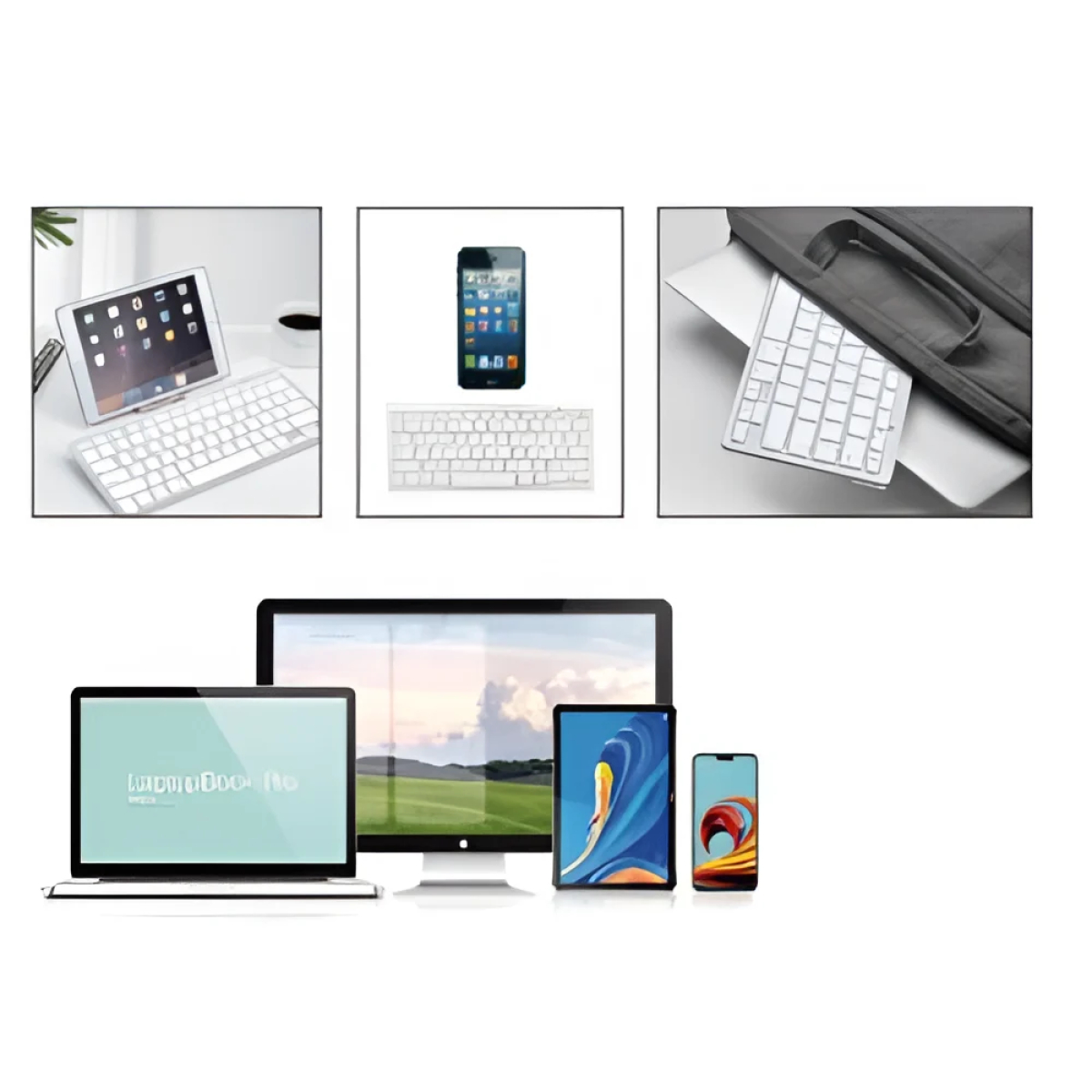 Ασύρματο Πληκτρολόγιο Bluetooth 28.5 x 12cm Λευκό - Arrango Ασύρματο Πληκτρολόγιο Bluetooth 28.5 x 12cm Λευκό - Arrango