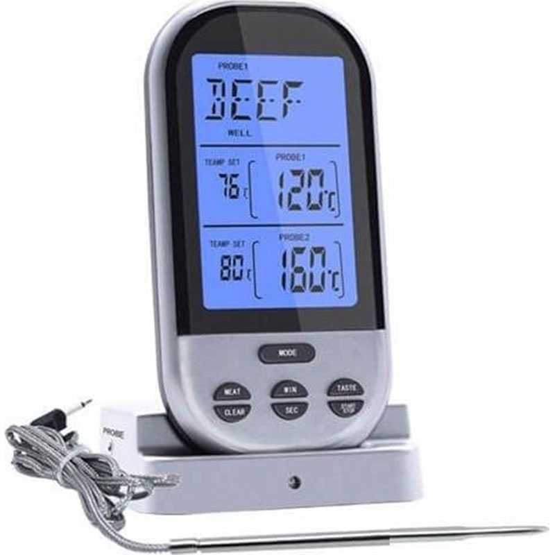 Ασύρματο Ψηφιακό Θερμόμετρο Κρέατος & Ψησταριάς με Ακίδα Μετρήσεων - Θερμοκρασία Φούρνου και Κρέατος - BBQ με 5 Ενδείξεις Ψησίματος Ασύρματο Ψηφιακό Θερμόμετρο Κρέατος & Ψησταριάς με Ακίδα Μετρήσεων - Θερμοκρασία Φούρνου και Κρέατος - BBQ με 5 Ενδείξεις Ψησίματος